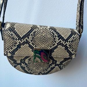 DeMellier London Mini Oslo snakeskin bag